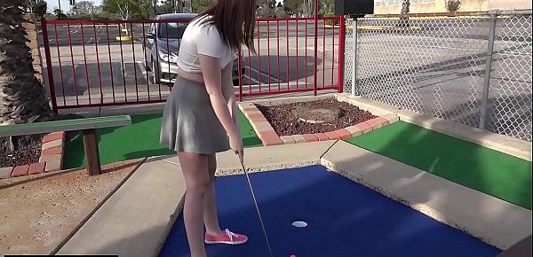  Maya Kendrick Amateur Teen Flashes Hairy Pussy on Mini-Golf Date